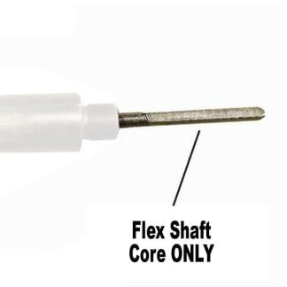 White Shaft with Metal Core with "Flex Shaft Core ONLY" below the image | Concrete Vibrator | HappyJack.com | Since 1992